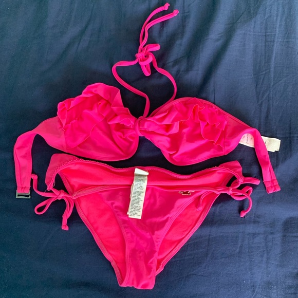 Hot pink bandeau bikini Size Small - Picture 1 of 7
